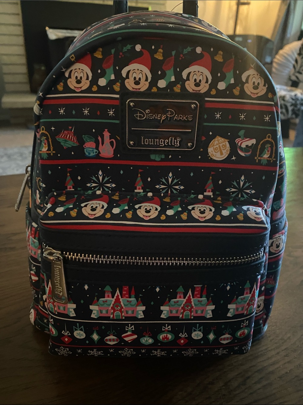Loungfly Disney Parks Christmas backpack, new with tags still attached